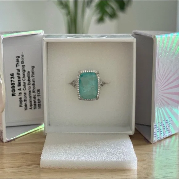 BP Mental Health Awareness Ring - Size 6 Hope is a Beautiful Thing - Picture 2 of 6